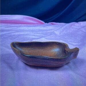 Monkey Pod Blair Hawaii-Wood Leaf Serving Dish-Bowl=